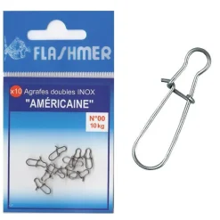 Flashmer Agrafe Americaine - Par 10 * Montage Ligne