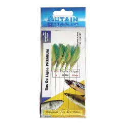 Autain Bas De Ligne 5 Hamecons Vert/Jaune * Lignes Montées
