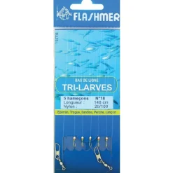 Flashmer Bas De Ligne Tri-Larves * Lignes Montées