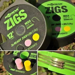 Korda Bas De Ligne Monte Carpe Ready Tied Zigs * Montages Carpe