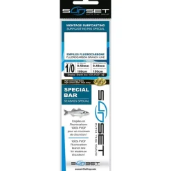 Sunset Bas De Ligne Surfcasting Rs Competition 2X Special Bar / Fluoro * Tresses - Fils - Bdl Mer