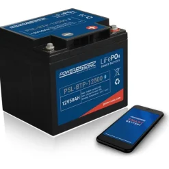 Power Sonic Batterie Lithium Lifepo4 12V 5Ah Avec Bluetooth Intégré * Batteries & Chargeurs