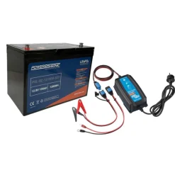 Power Sonic Batterie Lithium Lifepo4 12V 1Ah + Chargeur Étanche Victron 12V15a * Batteries & Chargeurs
