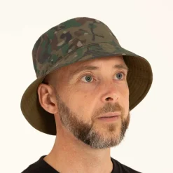 Trakker Bob Reversible Water-Resistant Bucket Hat - Kaki/Camo * Casquettes, Visières & Chapeaux
