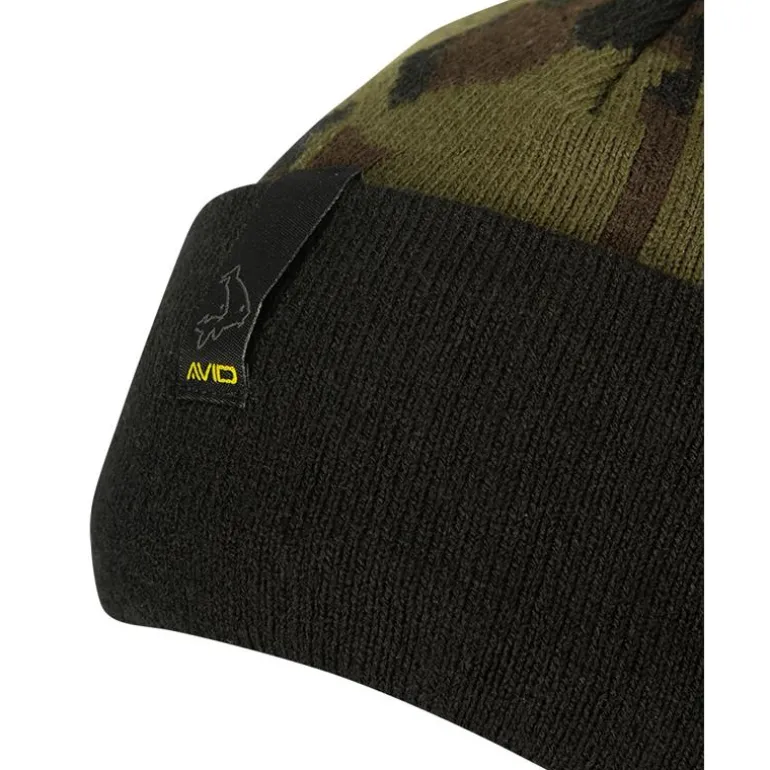 Bonnet Avid Carp Bobble Hat - Noir/Camo