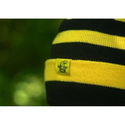 Black Cat Bonnet Bobble Hat - Noir/Jaune * Bonnets, Tours De Cou & Gants