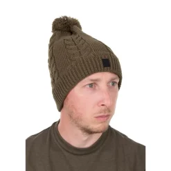 Bonnet Fox Knitted Bobble - Kaki