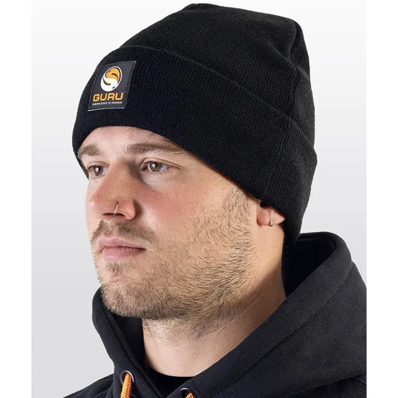 Guru Bonnet Homme Patch Beanie - Noir * Bonnets, Tours De Cou & Gants