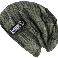 Hot Spot Design Bonnet Homme Beanie Hsd With Fur - Vert * Bonnets, Tours De Cou & Gants