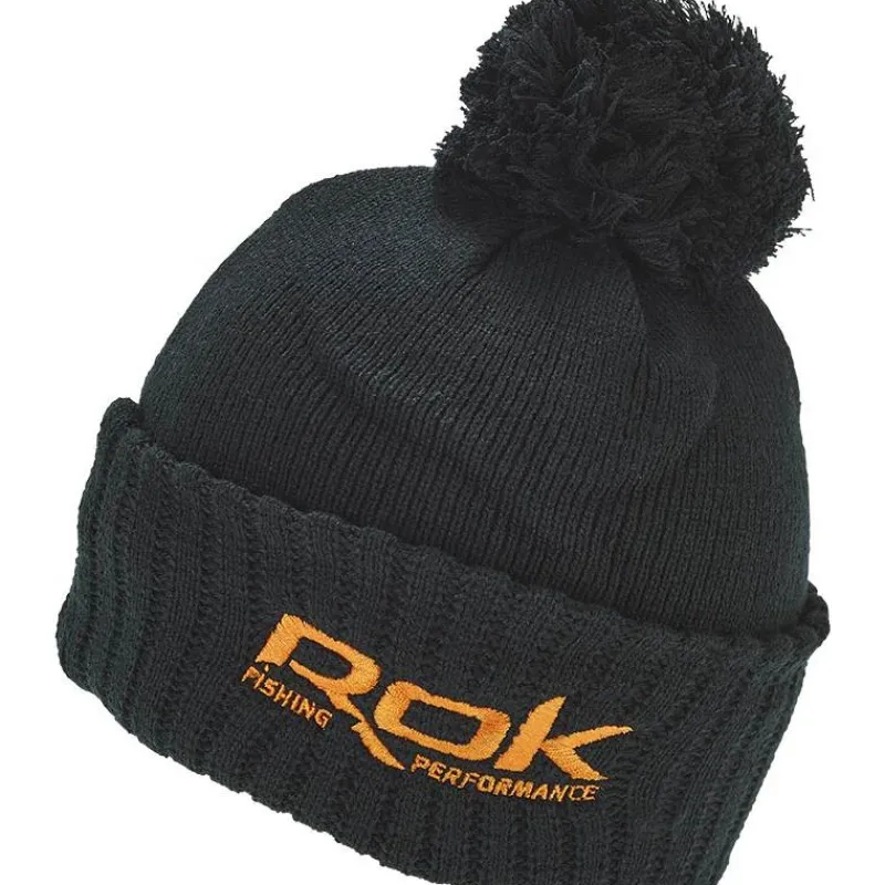 Rok Fishing Bonnet Homme Avec Pompon - Noir * Bonnets, Tours De Cou & Gants