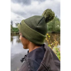 Bonnet Korum Thermal Beanie Hat - Black/Olive