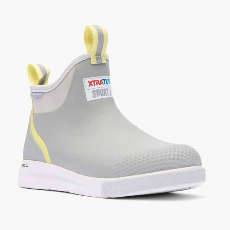 Xtratuf Bottes Femme Wmns Ankle Deck Boot Sport - Gris/Jaune * Bottes & Chaussures
