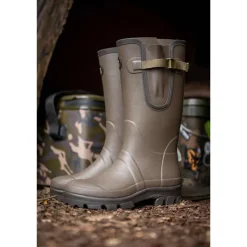 Fox Bottes Homme Neoprene Lined Camo/Khaki Rubber Boot * Bottes & Chaussures