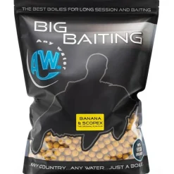 Any Water Bouillette Big Baiting Boilies Banana & Scopex - 5Kg * Appâts Carpe