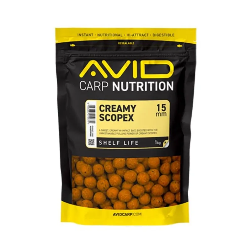 Avid Carp Bouillette Creamy Scopex Boilies * Appâts Carpe