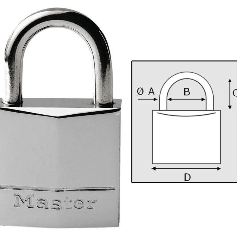 Master Lock Cadenas Laiton Chrome * Remorques Bateau, Treuils & Antivols