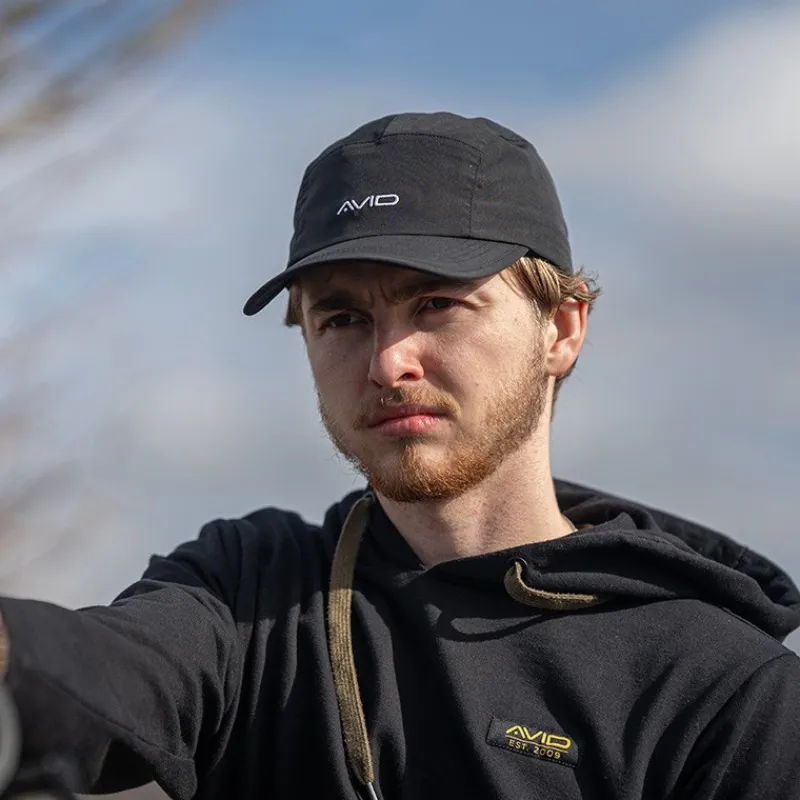 Avid Carp Casquette Stealth Black Waterproof 5-Panel Cap - Noir * Casquettes, Visières & Chapeaux