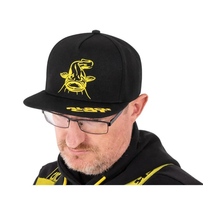 Casquette Black Cat Black Flat Peak Cap - Noir