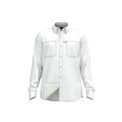Orvis Chemise Manches Longues Homme Open Air Caster Shirt - Blanc * T-Shirts, Polos & Chemises