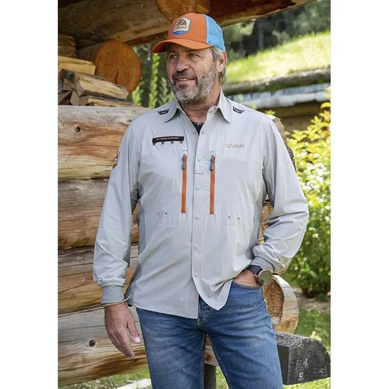 Chemise Manches Longues Homme Devaux Ranger - Gris