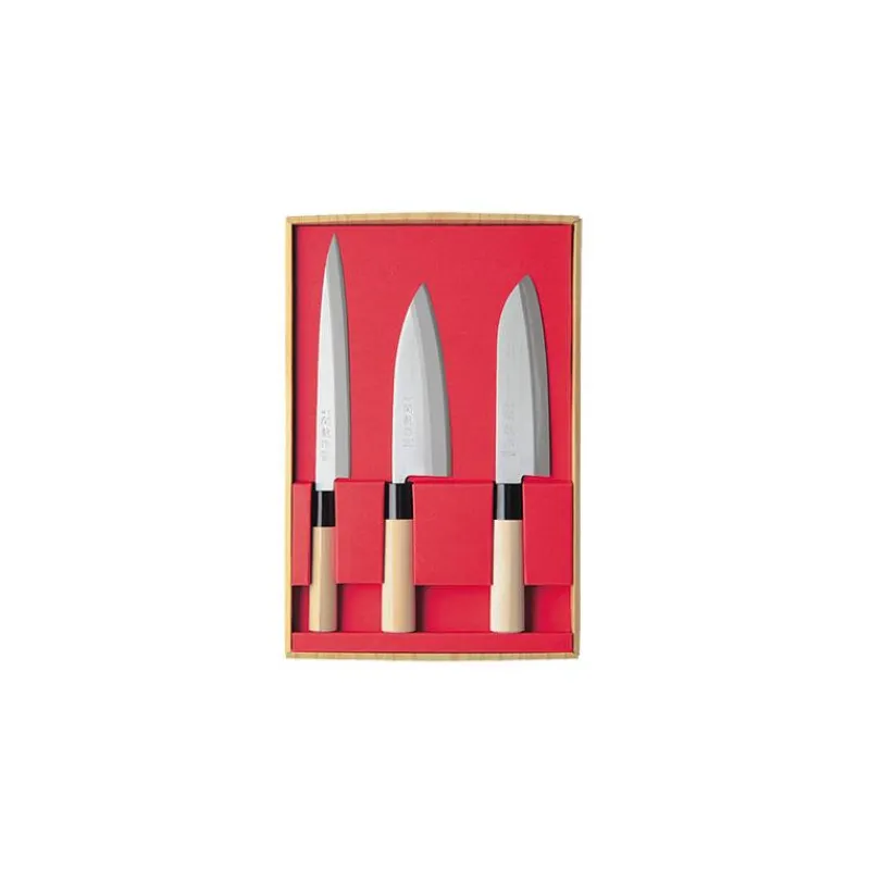 Sekiryu Coffret De Couteaux Santoku Et Deba Et Sashimi * Outillage