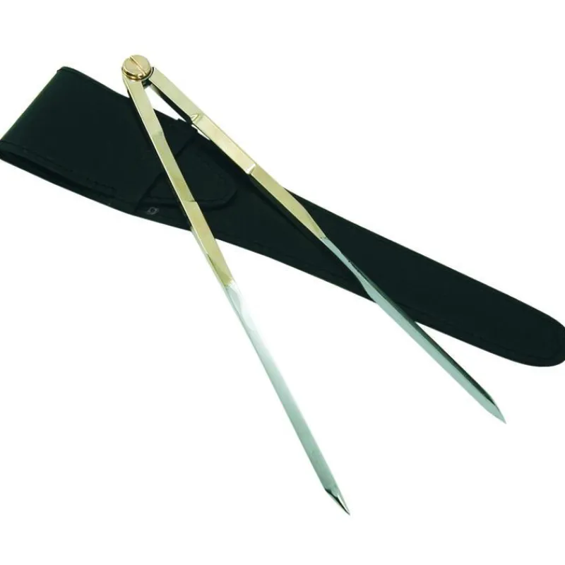 Euromarine Compas Droit + Etui Cuir Noir * Outils De Navigation