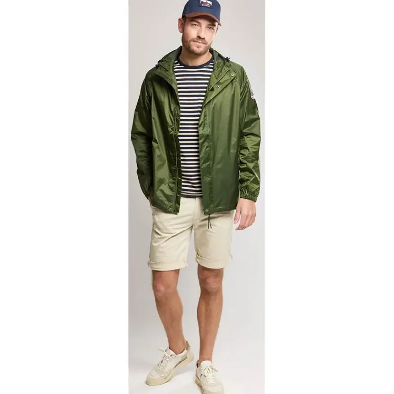 Bermudes Coupe Vent Homme Noroit 2 Impermeable - Kaki * Vestes De Pêche