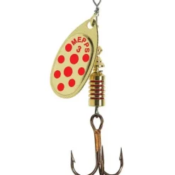Mepps Cuiller Tournante Aglia Or Points Rouges * Leurres Carnassiers|Leurres Truite