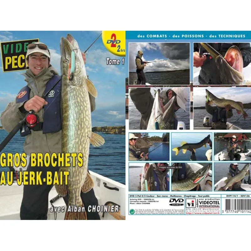 Vidéotel Dvd - Gros Brochets Au Jerk-Bait (2 Dvd) Avec Alban Choinier - Peche Des Carnassiers - Video Peche * Cadeaux & Décoration|Cadeaux & Décoration