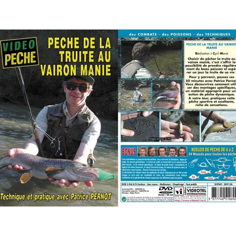 Vidéotel Dvd - Truite Au Vairon Manie Avec Patrice Pernot - Peche De La Truite - Video Peche * Cadeaux & Décoration|Cadeaux & Décoration