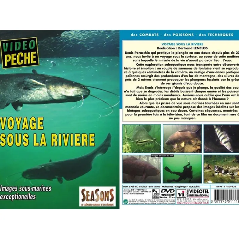 Vidéotel Dvd - Voyage Sous La Rivière Images Sous-Marine Exceptionelles - Peche Des Carnassiers - Video Peche * Cadeaux & Décoration|Cadeaux & Décoration