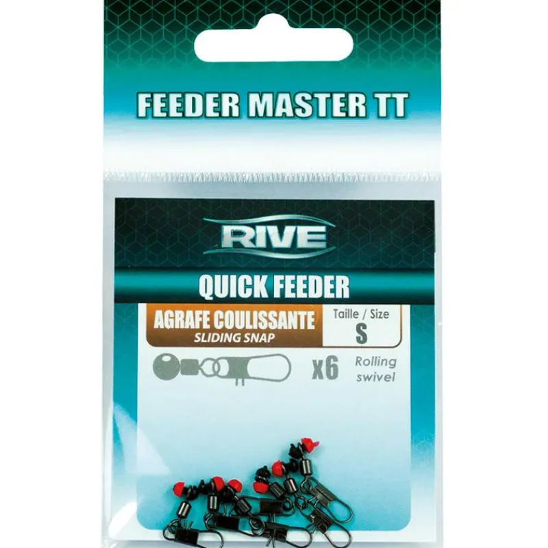 Rive Emerillon Agrafe Coulissant Quick Feeder Master Tt - Par 6 * Feeder|Cages Feeder