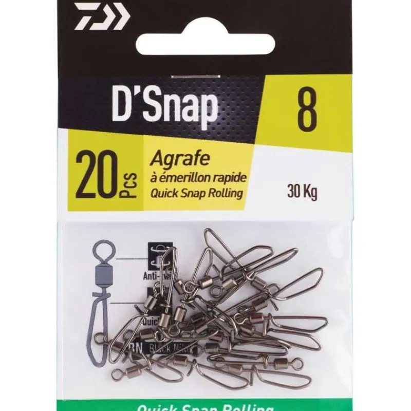 Daiwa Emerillon Agrafe Rapide - Par 20 * Montage Ligne|Petit Matériel