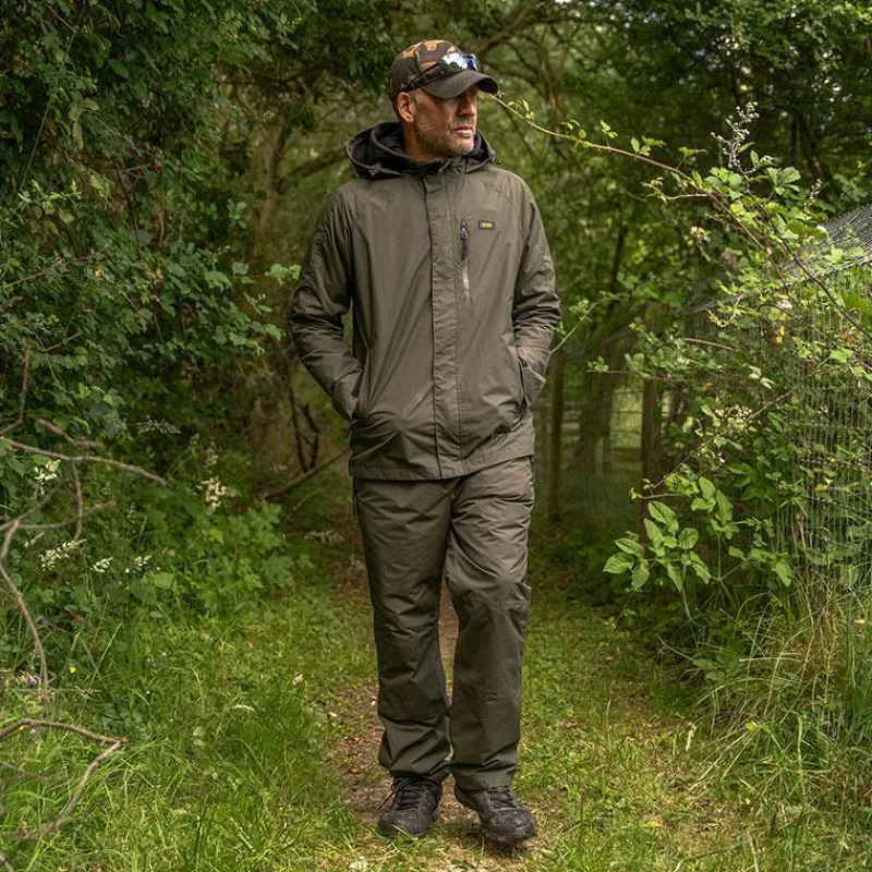 Avid Carp Ensemble Veste Et Salopette Homme Revolve Waterproof Suit - Kaki * Vestes De Pêche