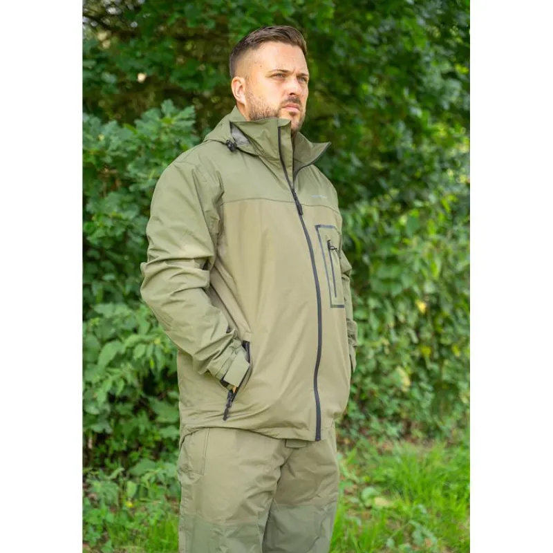 Korum Ensemble Veste Et Salopette Homme Superseal Waterproof - Kaki * Vestes De Pêche