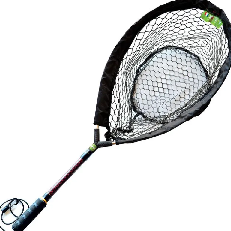 Epuisette Mouche Pafex Flynet Manche Carbone Rouge - Filet Anti A Tete De 45Cm
