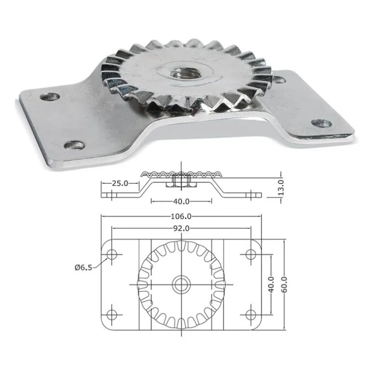 Fixation Plat Bord Bateau Inox Seanox