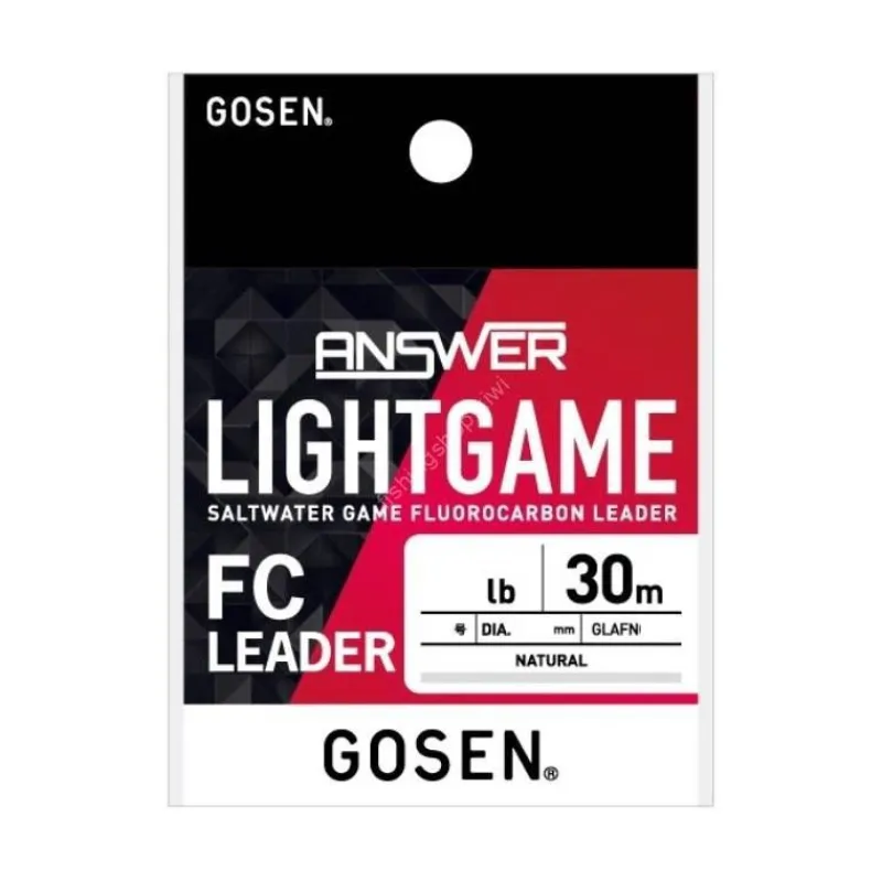 Gosen Fluorocarbone Answer Lightgame Fc - 30M * Tresses - Fils - Bdl Mer