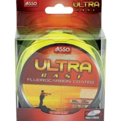 Asso Fluorocarbone Mer Ultra Cast Jaune * Tresses - Fils - Bdl Mer