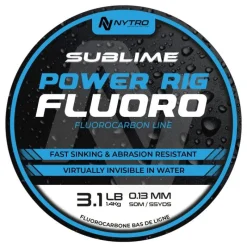 Nytro Fluorocarbone Sublime Power Rig Fluoro - Crystal - 50M * Fils - Tresses Coup & Anglaise