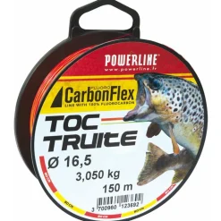Fluorocarbone Powerline Carbonflex Truite Toc - Orange/Jaune - 150M