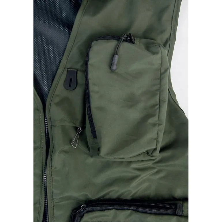 Gilet De Pêche Ragot Lancer Mouche Toc - Kaki