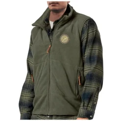 Bartavel Gilet Sans Manche Homme Flam Truite Micropolaire - Kaki * Sweats & Polaires