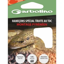 Garbolino Hamecon Monte Special Truite / Montage Pyreneen - Par 10 * Petit Matériel