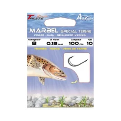 Autain Hameçon Monté Marbel Bleus Renv Teigne * Petit Matériel