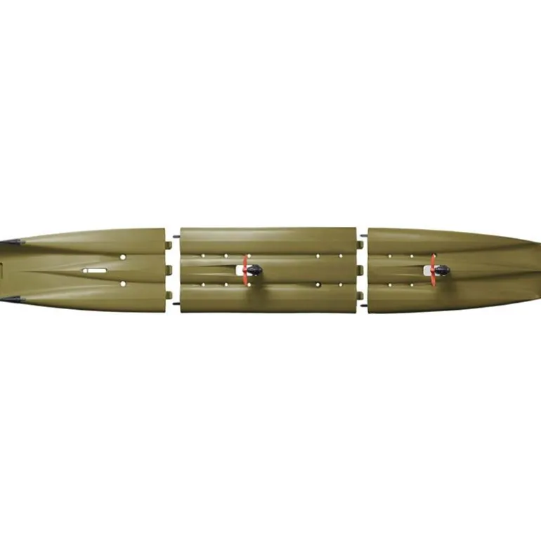 Kingfisher Duo Kayak De Pêche Point 65°N Modulable Deux Places - Vert Armée
