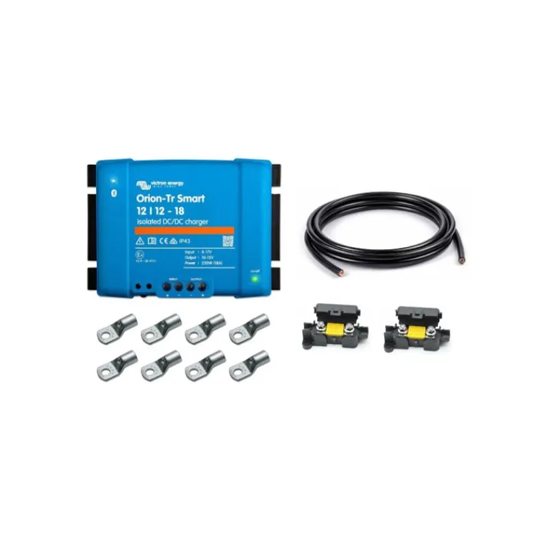 Victron Energy Kit Complet Chargeur Orion Smart 12V 18A Recharge Batterie Auxiliaire Depuis Alternateur * Moteurs Thermiques Bateau|Batteries & Chargeurs