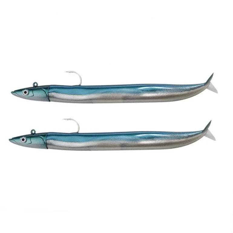 Kit Leurre Souple Arme Fiiish Double Combo Crazy Sand Eel 120 + Tête Plombée Off Shore