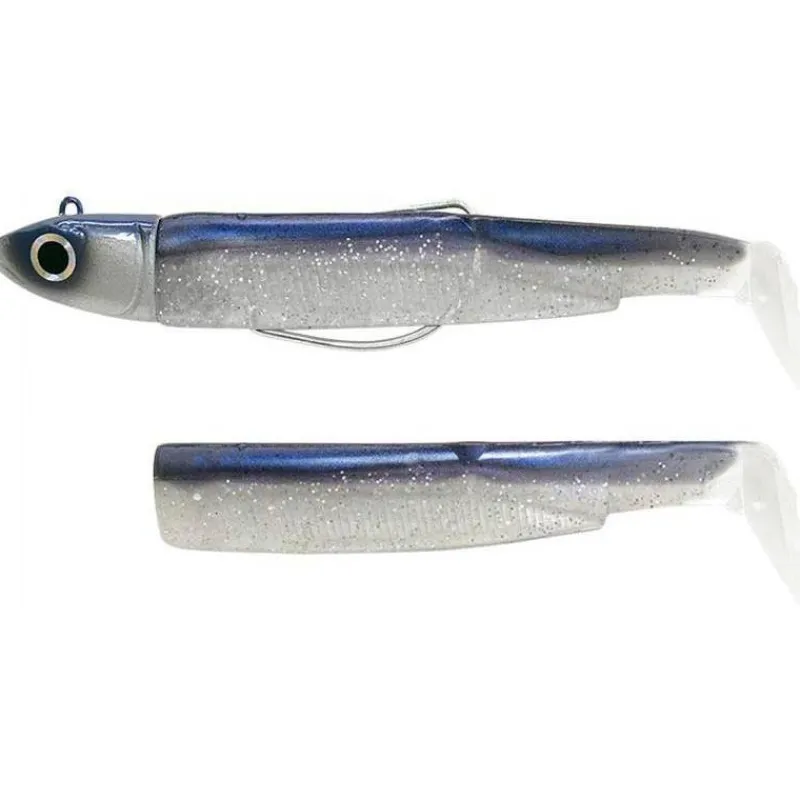 Fiiish Kit Leurre Souple Arme Combo Black Minnow 120 + Tete Plombee Off Shore * Leurres Carnassiers|Leurres Mer