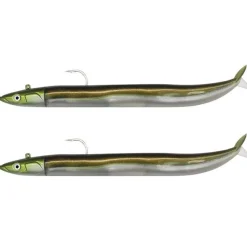 Fiiish Kit Leurre Souple Arme Double Combo Crazy Sand Eel 100 + Tête Plombée Off Shore * Leurres Mer